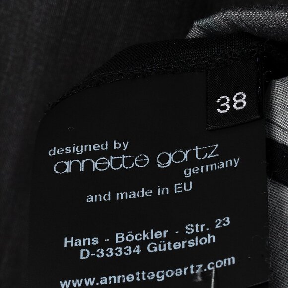 Annette Gortz Grey Pleated Paint Splatter Skirt - Picture 8 of 9